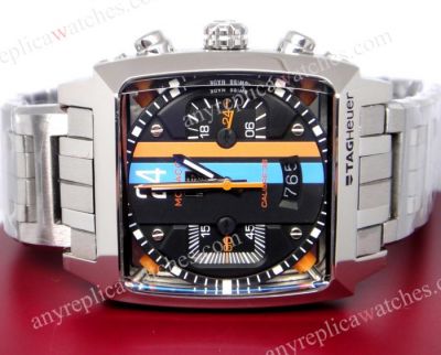 Tag Heuer Monaco Calibre 36 Chronograph Watch Stainless Steel SS Watch